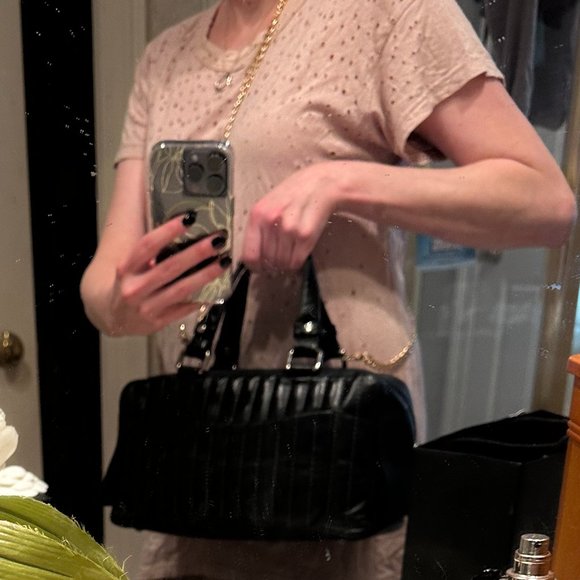 CHANEL Mademoiselle Bowler Bag Black VINTAGE RARE - Picture 13 of 14